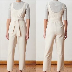 ADAY Power Suit Belted Jumpsuit in Oat